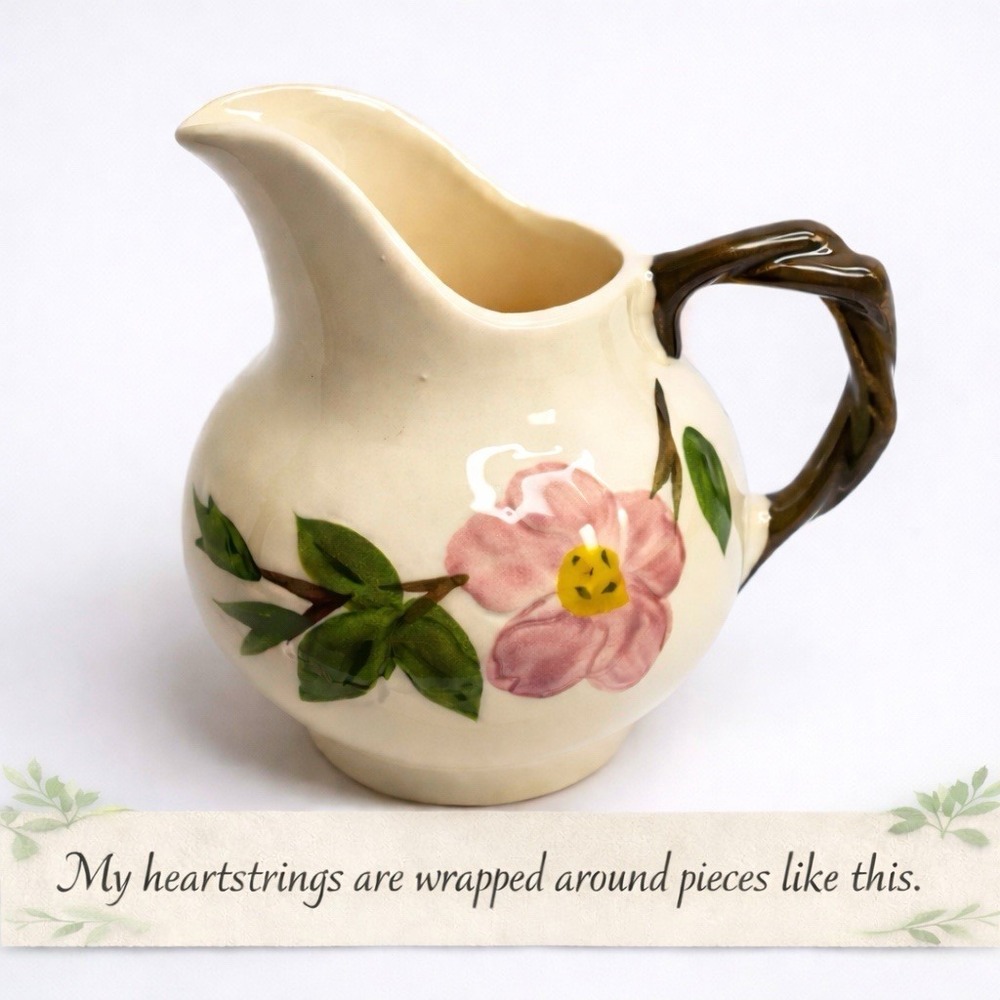 Franciscan Desert Rose Creamer Made in England Vintage 1951 Story Piece